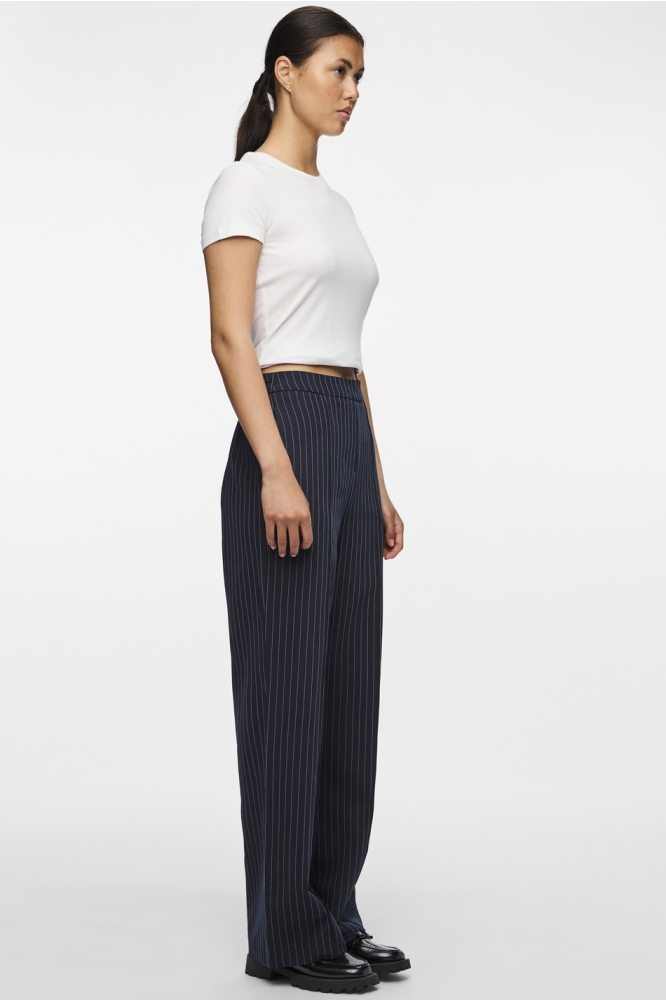 PCBOZZY HW WIDE STRIPED PANTS NOOS 17130407 SKY CAPTAIN/PINSTRIPE